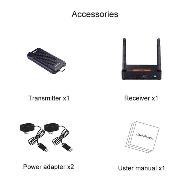 Measy FHD656 Mini 1080P HDMI 1.4 HD Wireless Audio Video Transmitter Receiver Extender Transmission System, Transmission Distance: 100m, UK Plug - Amplifier by Measy | Online Shopping UK | buy2fix