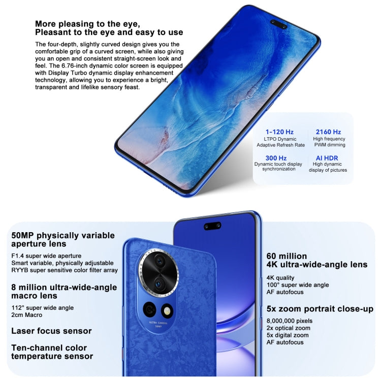 Huawei nova 12 Pro, 12GB+256GB, Screen Fingerprint Identification, 6.76 inch HarmonyOS 4.0 Octa Core, Network: 4G, NFC, OTG, Not Support Google Play(White) - Huawei Mate & P by Huawei | Online Shopping UK | buy2fix