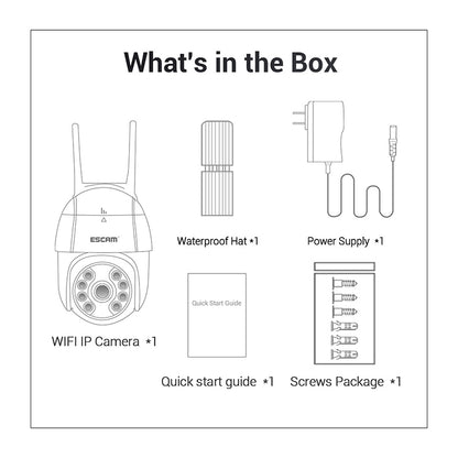 ESCAM QF518 5MP Smart WiFi IP Camera, Support AI Humanoid Detection / Auto Tracking / Dual Light Night Vision / Cloud Storage / Two Way Audio / TF Card, Plug:US Plug(White) - Security by ESCAM | Online Shopping UK | buy2fix