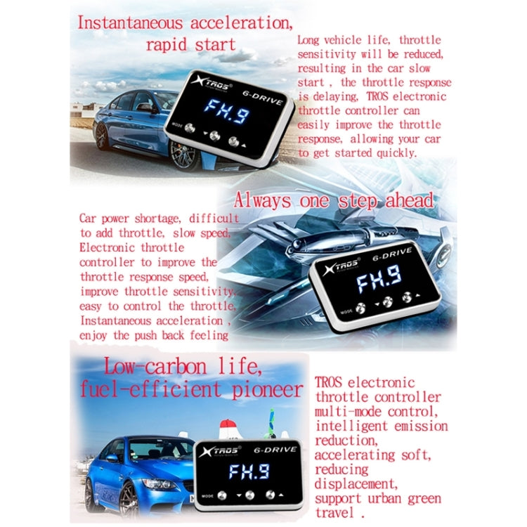 For Peugeot 208 2012+ TROS TS-6Drive Potent Booster Electronic Throttle Controller - Car Modification by TROS | Online Shopping UK | buy2fix