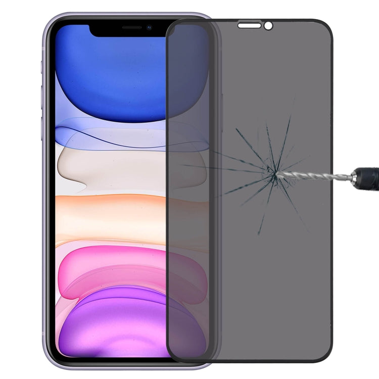 For iPhone 11 Anti-peeping Plasma Oil Coated High Aluminum Wear-resistant Tempered Glass Film - iPhone 11 Tempered Glass by buy2fix | Online Shopping UK | buy2fix