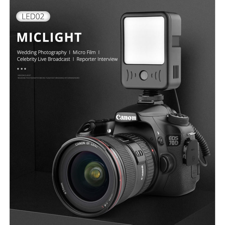 YELANGU LED02 Live Broadcast Micro Film Reporter Interview Recording Microphone Light - Selfie Light by YELANGU | Online Shopping UK | buy2fix