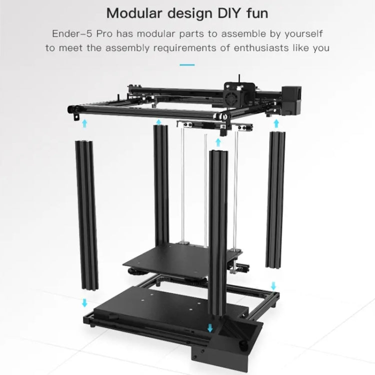 CREALITY Ender-5 Pro Silent Mainboard Double Y-axis DIY 3D Printer, Print Size : 22 x 22 x 30cm, EU Plug - 3D Printer by Creality | Online Shopping UK | buy2fix