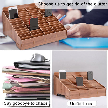 Wooden Multi-cell Mobile Phone Film Stand Desktop Accessories Display Rack, 14 Grids, Size: 21x17x16cm (Brown) - Home & Garden by buy2fix | Online Shopping UK | buy2fix