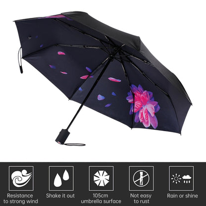WK WT-U3 Sunny and Rainy Sunscreen and UV Protection Folding Automatic Umbrella(Moon Purple) - Umbrellas by WK | Online Shopping UK | buy2fix
