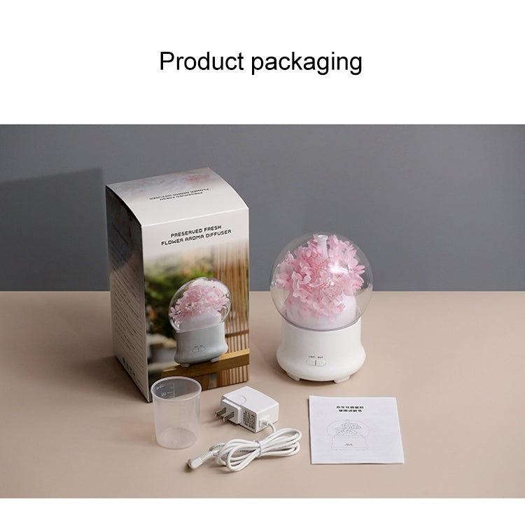 ML-824 100ML Gypsophila Flowers Aromatherapy Diffuser Air Humidifier with Colorful LED Light for Office / Home(Green) - Home & Garden by buy2fix | Online Shopping UK | buy2fix