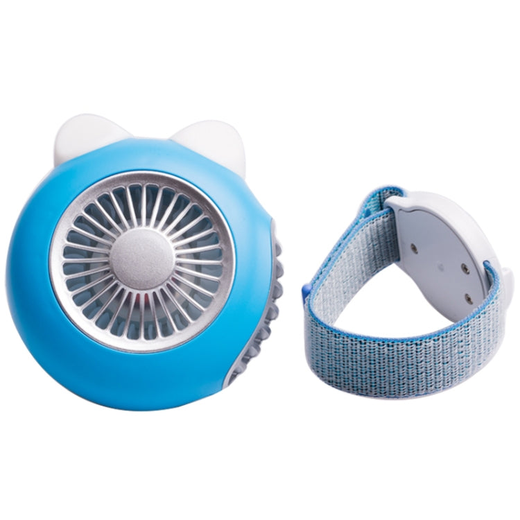 LORDNINO SBF003 3W USB Charging Portable Electric Fan with Magnetic Wristband, 3 Speed Control (Blue) - Consumer Electronics by buy2fix | Online Shopping UK | buy2fix
