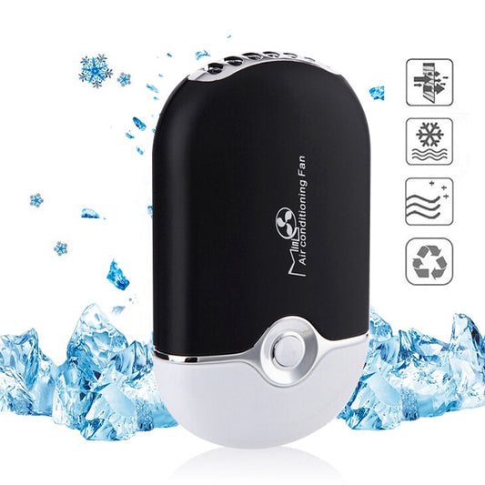Portable Mini USB Charging Air Conditioner Refrigerating Handheld Small Fan (Black) - Consumer Electronics by buy2fix | Online Shopping UK | buy2fix