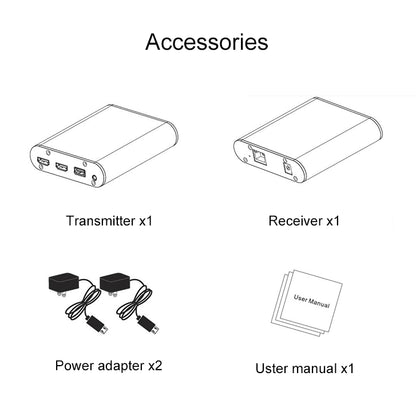 CAT872 HDMI Extender (Receiver & Sender) over CAT5e/CAT6 Cable , Transmission Distance: 200m (US Plug) - Amplifier by buy2fix | Online Shopping UK | buy2fix