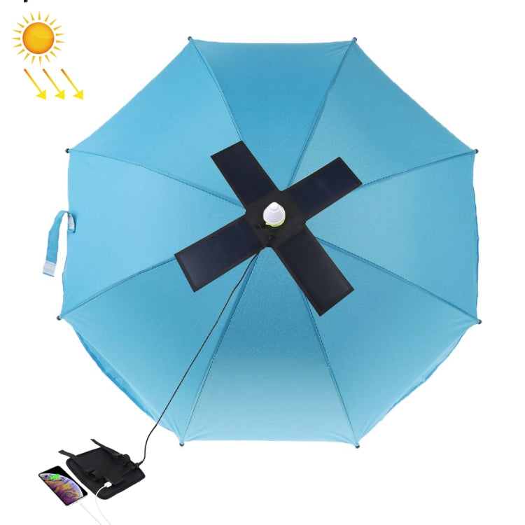 HAWEEL 28W Foldable Umbrella Top Solar Panel Charger with 5V 3A Max Dual USB Ports, Support QC3.0 / FCP / SCP/ AFC / SFCP Protocol(Black) - Charger by HAWEEL | Online Shopping UK | buy2fix