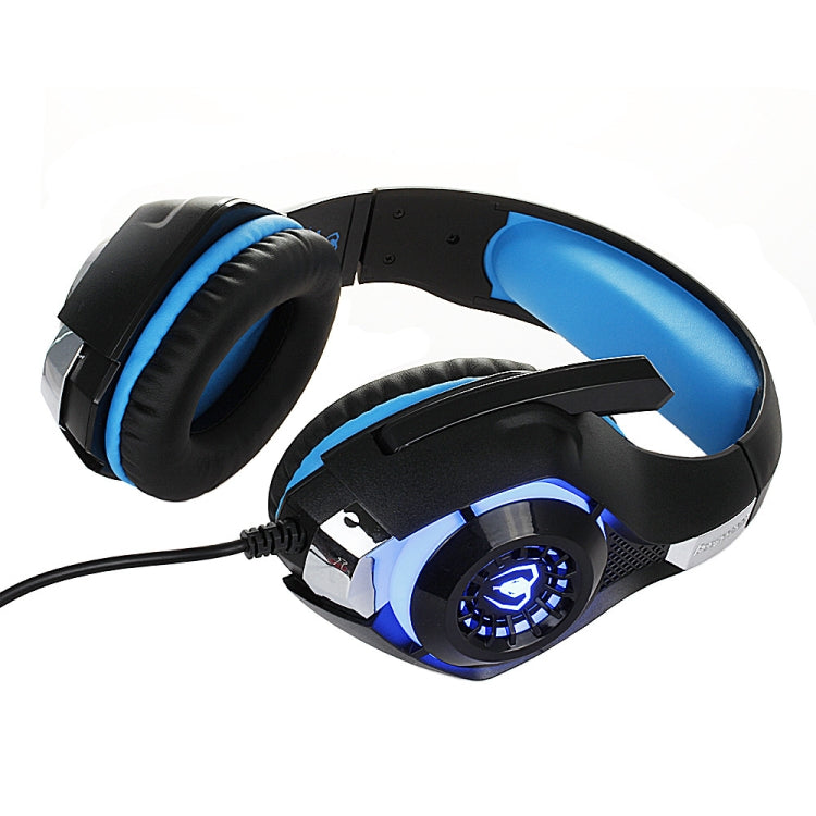 Beexcellent GM-1 Stereo Bass Gaming Wired Headphone with Microphone & LED Light, For PS4, Smartphone, Tablet, PC, Notebook(Blue) - Multimedia Headset by buy2fix | Online Shopping UK | buy2fix