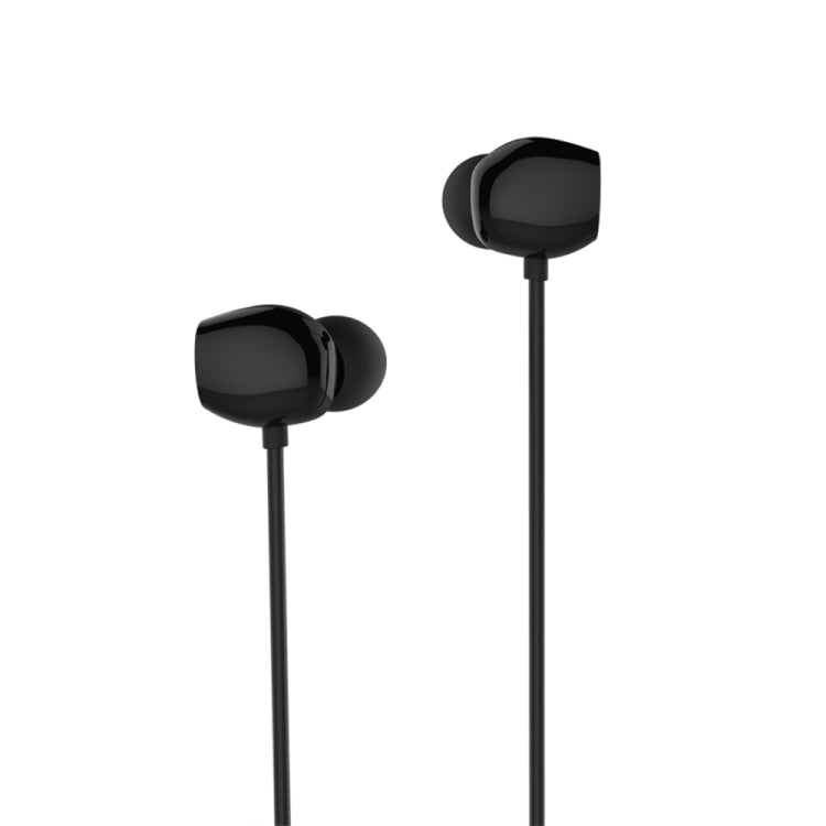 REMAX RM-550 3.5mm Gold Pin In-Ear Stereo Music Earphone with Wire Control + MIC, Support Hands-free (Black) - Normal Style Earphone by REMAX | Online Shopping UK | buy2fix