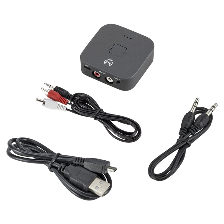 B11 Bluetooth 5.0 Receiver AUX NFC to 2 x RCA Audio Adapter - Apple Accessories by buy2fix | Online Shopping UK | buy2fix