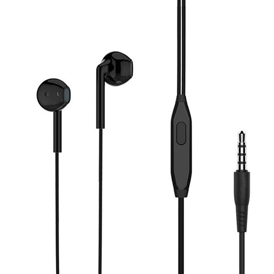 Langsdom MJ31 1.2m Wired Half  In-Ear 3.5mm Interface Stereo Earphones with Mic (Black) - In Ear Wired Earphone by Langsdom | Online Shopping UK | buy2fix