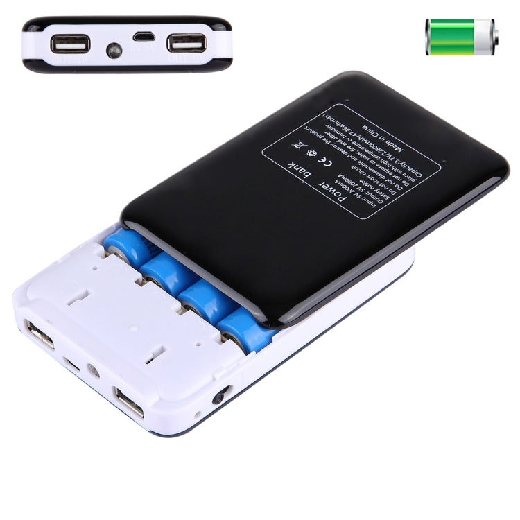 Portable High-efficiency 4 x 18650 Batteries Plastic Power Bank Shell Box with Dual USB Output & Heat Dissipation Hole, Batteries Not Included(Random Color Delivery) - Power Bank Box by buy2fix | Online Shopping UK | buy2fix