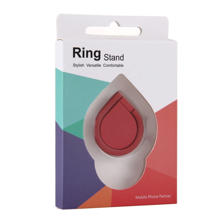 Universal 360 Degree Rotation Drops of water Style Ring Phone Holder Stand(Red) - Ring Holder by buy2fix | Online Shopping UK | buy2fix