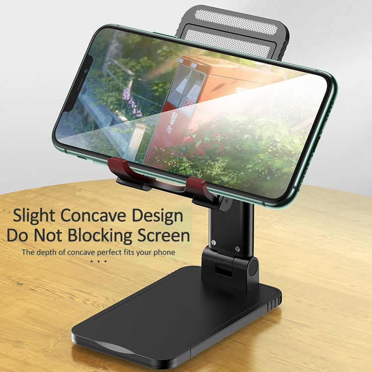 USAMS US-ZJ059 Retractable Mobile Phone Tablet Desktop Stand Holder (Black) - Desktop Holder by USAMS | Online Shopping UK | buy2fix