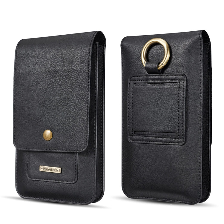 DG.MING Universal Cowskin Leather Protective Case Waist Bag with Card Slots & Hook, For iPhone, Samsung, Sony, Huawei, Meizu, Lenovo, ASUS, Oneplus, Xiaomi, Cubot, Ulefone, Letv, DOOGEE, Vkworld, and other Smartphones Below 5.2 inch(Black) - More iPhone Cases by DG.MING | Online Shopping UK | buy2fix