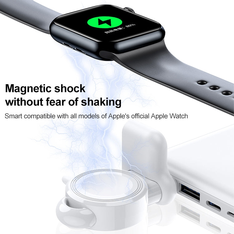 adj-983 Portable Magnetic Wireless Charger for Apple Watch (White) - Others by buy2fix | Online Shopping UK | buy2fix