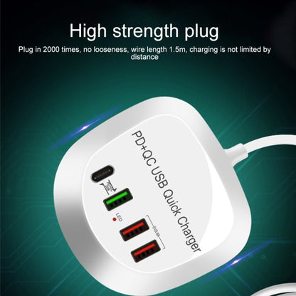 WLX-T3P 4 In 1 PD + QC Multi-function Smart Fast Charging USB Charger(EU Plug) - Multifunction Charger by buy2fix | Online Shopping UK | buy2fix