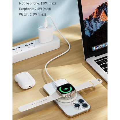 ROCK W51 15W Magnetic Ring Holder 3 in 1 Wireless Charger (Black) - Wireless Charger by ROCK | Online Shopping UK | buy2fix