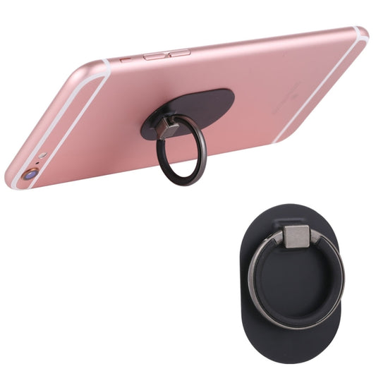 Universal Phone Adhesive Metal Plate 360 Degree Rotation Stand Finger Grip Ring Holder(Black) - Ring Holder by buy2fix | Online Shopping UK | buy2fix