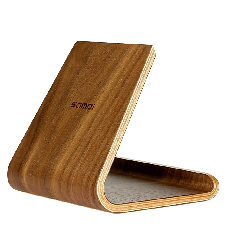 SamDi Artistic Wood Grain Walnut Desktop Holder Stand DOCK Cradle, For Xiaomi, iPhone, Samsung, HTC, LG, iPad and other Tablets(Coffee) - Desktop Holder by buy2fix | Online Shopping UK | buy2fix