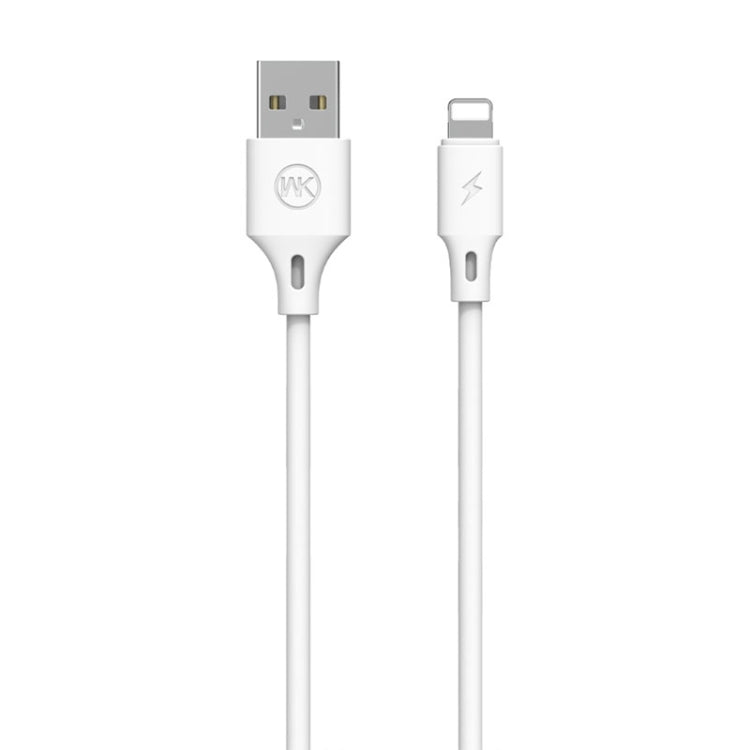 WK WDC-092 3m 2.4A Max Output Full Speed Pro Series USB to 8 Pin Data Sync Charging Cable(White) - Normal Style Cable by WK | Online Shopping UK | buy2fix