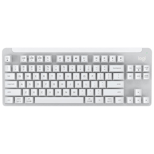 Logitech K855 Wireless Bluetooth Dual Mode Silent Mechanical Keyboard (White) - Wireless Keyboard by Logitech | Online Shopping UK | buy2fix