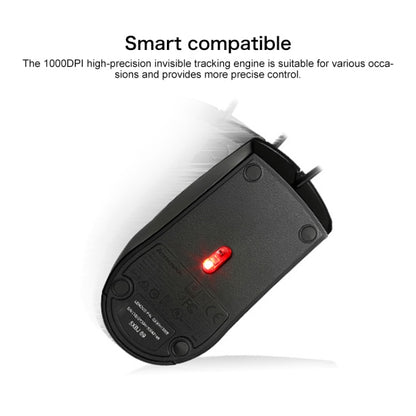 Lenovo M120 Pro Fashion Office Red Dot Wired Mouse (Black) - Wired Mice by Lenovo | Online Shopping UK | buy2fix