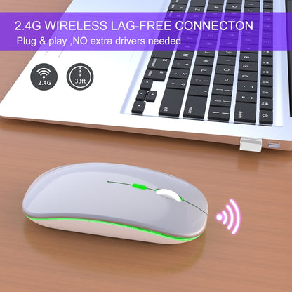 HXSJ M40 4 Key 2.4G Colorful Wireless Silent Mouse (Silver) -  by HXSJ | Online Shopping UK | buy2fix