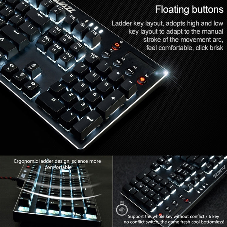 Ajazz AK35I Multimedia Knob Gaming Backlight Alloy Machinery Keyboard (Black Axis) - Wired Keyboard by Ajazz | Online Shopping UK | buy2fix