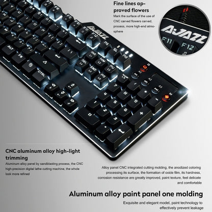 Ajazz AK35I Multimedia Knob Gaming Backlight Alloy Machinery Keyboard (Black Axis) - Wired Keyboard by Ajazz | Online Shopping UK | buy2fix