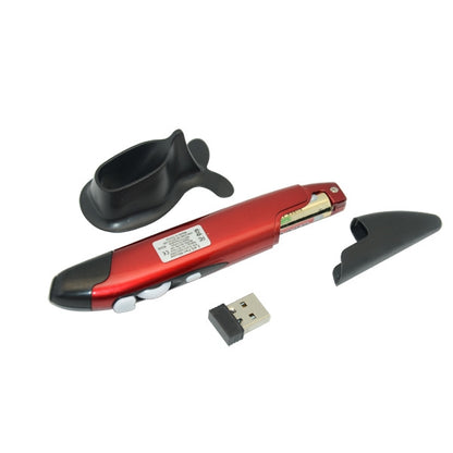 PR-03 2.4G USB Receiver Adjustable 1600 DPI Wireless Optical Pen Mouse for Computer PC Laptop Drawing Teaching (Red) - Wireless Mice by buy2fix | Online Shopping UK | buy2fix