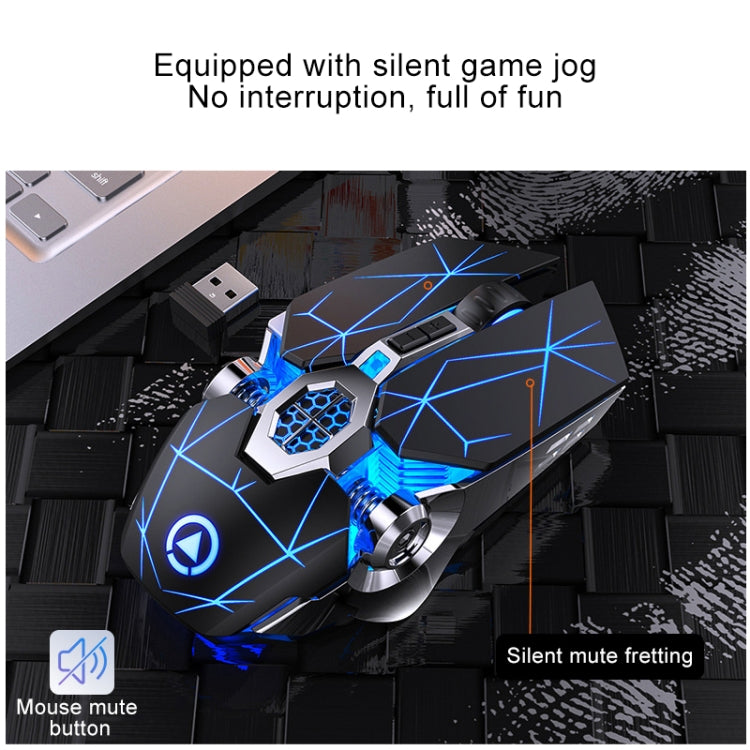 YINDIAO A7 2.4GHz 1600DPI 3-modes Adjustable 7-keys Rechargeable RGB Light Wireless Silent Gaming Mouse (White) - Computer & Networking by YINDIAO | Online Shopping UK | buy2fix