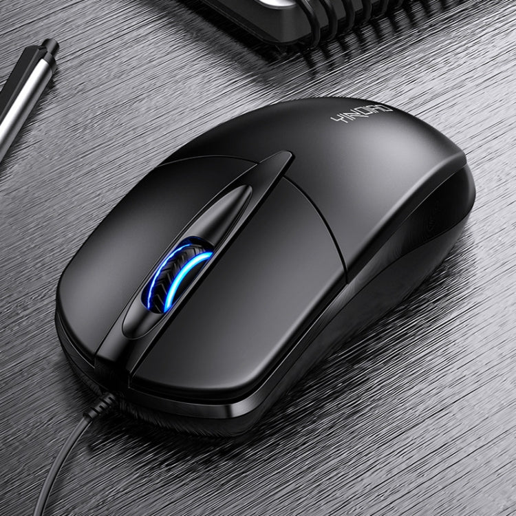 YINDIAO G2 1000DPI 3-keys RGB Light Wired Business Mouse (Black) - Wired Mice by YINDIAO | Online Shopping UK | buy2fix