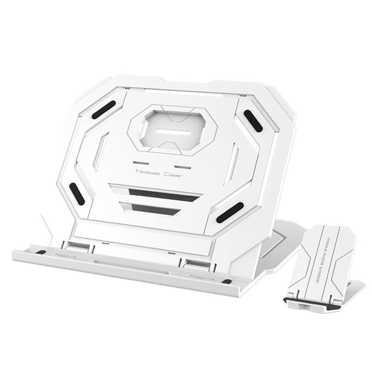 T3 Multi-function Hollow Design Cooling Bracket with 10-Level Adjustable Angle for Notebook,  MacBook, iPad, Mobile Phones(White) - Cooling Pads by buy2fix | Online Shopping UK | buy2fix