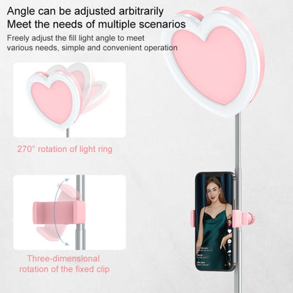 G5 Heart Shape Multi-function Live Broadcast Beauty Fill Light Mobile Phone Holder (White) - Consumer Electronics by buy2fix | Online Shopping UK | buy2fix