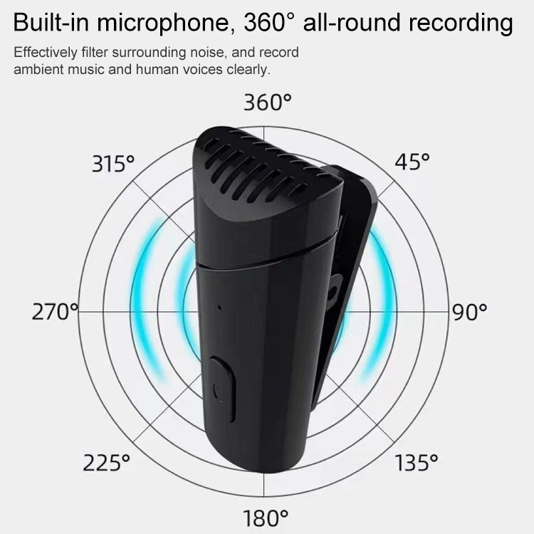 MY-M6 8 Pin Port Portable Smart Noise Reduction 2.4GHz Wireless Microphone with Clip - Consumer Electronics by buy2fix | Online Shopping UK | buy2fix