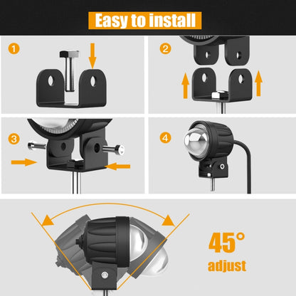 S4 DC9-30V 30W 6000K/3000K 6000LM 6LEDs ZES-3575 Motorcycle Double Color Spotlight - In Car by buy2fix | Online Shopping UK | buy2fix