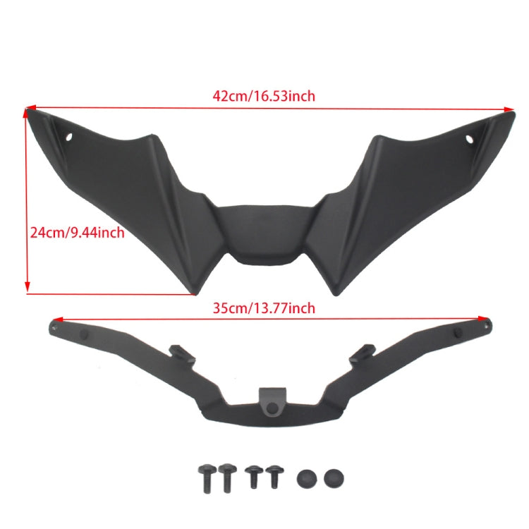 For Yamaha MT-09 2021-2023 Motorcycle Sport Downforce Naked Forntal Spoilers Aerodynamic Wing Deflector (Black) - Ornamental Parts by buy2fix | Online Shopping UK | buy2fix