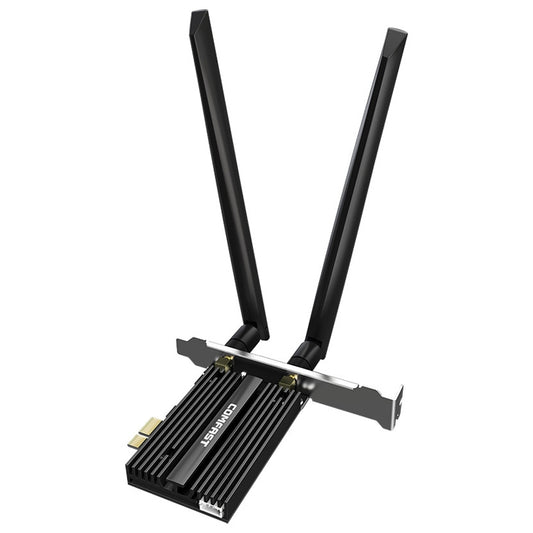 COMFAST CF-AX210 PRO 5374Mbps Tri-band + Bluetooth 5.2 Wireless WiFi6E PCI-E Network Card with Heat Sink - USB Network Adapter by COMFAST | Online Shopping UK | buy2fix