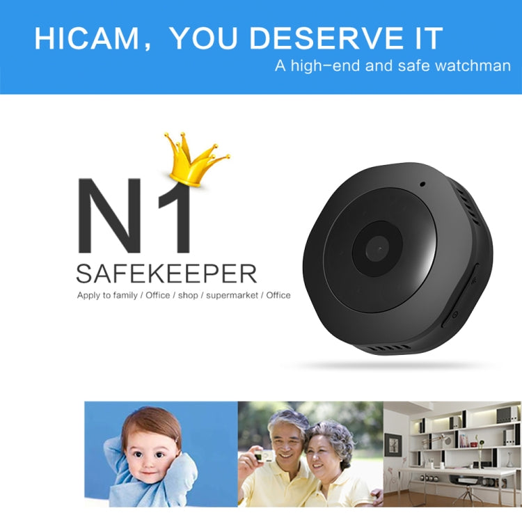 H6 Mini HD 1280 x 720P 120 Degree Wide Angle Wearable Smart Wireless WiFi Surveillance Camera, Support Infrared Night Vision & Motion Detection Recording & 15-25m Local Monitoring & Loop Recording & 64GB Micro SD (TF) Card(Black) - Security by buy2fix | Online Shopping UK | buy2fix