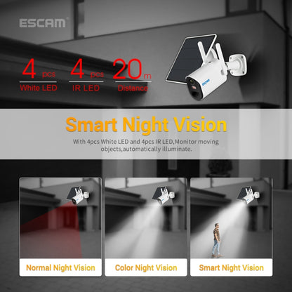 ESCAM QF490 HD 1080P 4G Solar Panel IP Camera, US / AU Version - Bullet Camera by ESCAM | Online Shopping UK | buy2fix