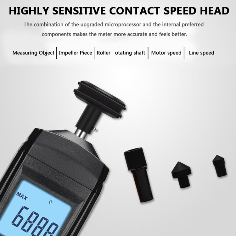 BENETECH GM8906 Portable Contact Tachometer - Tachometers & Anemometer by BENETECH | Online Shopping UK | buy2fix