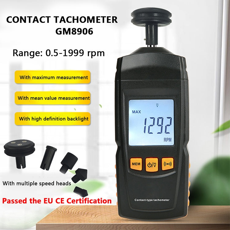 BENETECH GM8906 Portable Contact Tachometer - Tachometers & Anemometer by BENETECH | Online Shopping UK | buy2fix