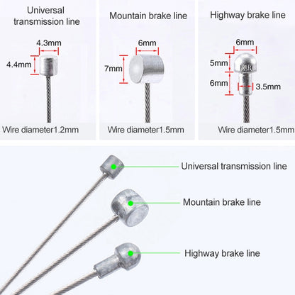 7 in 1 Mushroom Head PVC Brake Cable Tube Set for Road Bike (White) - Outdoor & Sports by buy2fix | Online Shopping UK | buy2fix