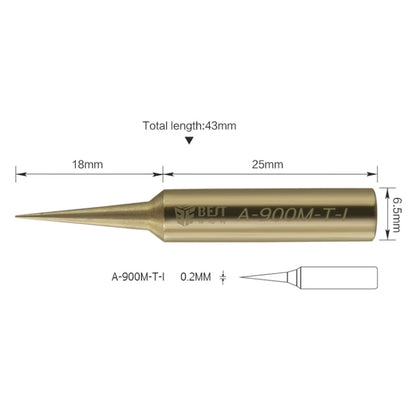 10 PCS BEST Pure Copper Low Temperature Soldering Iron Tip Special for Welding Fly Jump Wire A-900M-T-I - Soldering Iron Tip by BEST | Online Shopping UK | buy2fix