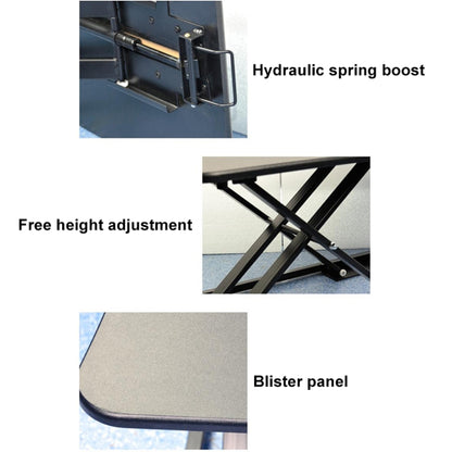 Folding Standing Lifting Computer Desk (Black) - Computer & Networking by buy2fix | Online Shopping UK | buy2fix