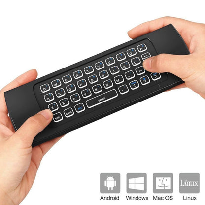 MX3-L Voice with Backlight 2.4GHz Fly Air Mouse Wireless Keyboard Remote Control -  by buy2fix | Online Shopping UK | buy2fix